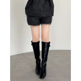 チャコールグレー | カールニットショートパンツ | dazzlin