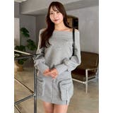 【セットアップ対応】スウェットポケットミニスカート | dazzlin | 詳細画像12 