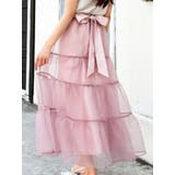 ピンク | オーガンティアードスカート | dazzlin