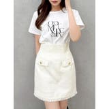 アイボリー | ポケットミニスカート/ツイード | dazzlin