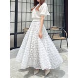 モチーフボリュームフレアスカート | dazzlin | 詳細画像1 