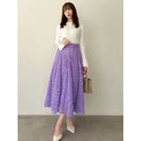 モチーフボリュームフレアスカート | dazzlin | 詳細画像13 