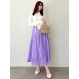 モチーフボリュームフレアスカート | dazzlin | 詳細画像17 