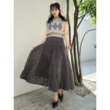 モチーフボリュームフレアスカート | dazzlin | 詳細画像19 