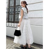 モチーフボリュームフレアスカート | dazzlin | 詳細画像2 