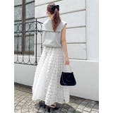 モチーフボリュームフレアスカート | dazzlin | 詳細画像3 