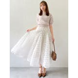 モチーフボリュームフレアスカート | dazzlin | 詳細画像36 