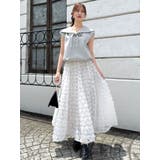 モチーフボリュームフレアスカート | dazzlin | 詳細画像4 