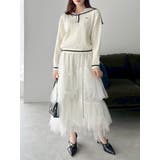 【FILA別注】アシメチュールティアードスカート | dazzlin | 詳細画像1 