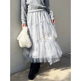 グレー | 【FILA別注】アシメチュールティアードスカート | dazzlin