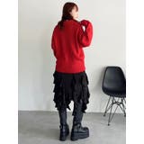 フリルスリットサテンスカート | dazzlin | 詳細画像10 