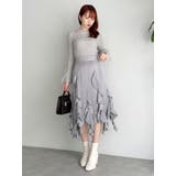 フリルスリットサテンスカート | dazzlin | 詳細画像14 