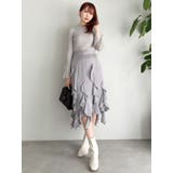 フリルスリットサテンスカート | dazzlin | 詳細画像17 