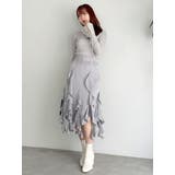 フリルスリットサテンスカート | dazzlin | 詳細画像18 