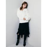 フリルスリットサテンスカート | dazzlin | 詳細画像3 