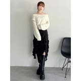 フリルスリットサテンスカート | dazzlin | 詳細画像4 