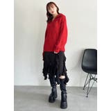 フリルスリットサテンスカート | dazzlin | 詳細画像8 