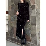 【セットアップ対応】フラワーシシュウベロアスカート | dazzlin | 詳細画像13 