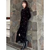 【セットアップ対応】フラワーシシュウベロアスカート | dazzlin | 詳細画像14 