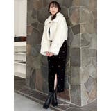 【セットアップ対応】フラワーシシュウベロアスカート | dazzlin | 詳細画像17 