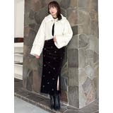 【セットアップ対応】フラワーシシュウベロアスカート | dazzlin | 詳細画像18 