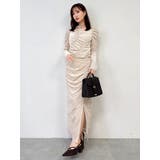 【セットアップ対応】フラワーシシュウベロアスカート | dazzlin | 詳細画像6 