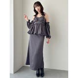 サテンナロースリットスカート | dazzlin | 詳細画像24 