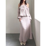 サテンナロースリットスカート | dazzlin | 詳細画像36 