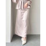 ピンク | サテンナロースリットスカート | dazzlin