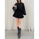 ブラック | 【20周年記念復刻！/セットアップ対応】ボックスプリーツカットミニスカート | dazzlin