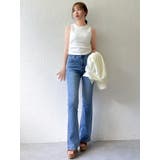 【吉田朱里】メイクアップフレアデニムパンツ | dazzlin | 詳細画像6 