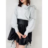 グレー | ワンショルミニシャギーニットトップス | dazzlin