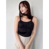 チャコールグレー | チョーカー付ミニシャギーニットキャミソール | dazzlin