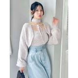 ピンク | チョーカー付ミニシャギーニットキャミソール | dazzlin