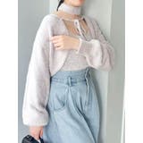 ピンク | ミニシャギーニットボレロ | dazzlin