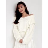 2WAYミニシャギーオフショルニット | dazzlin | 詳細画像2