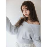 グレー | 2WAYミニシャギーオフショルニット | dazzlin