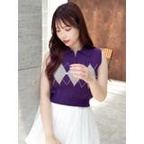 アーガイルニットトップス | dazzlin | 詳細画像24