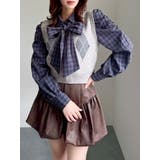 アーガイルニットトップス | dazzlin | 詳細画像3