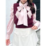 レッド | アーガイルニットトップス | dazzlin