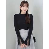 【追加生産分】ヘムレースリブニットトップス | dazzlin | 詳細画像7 