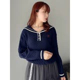 【FILA別注】セーラーカラーラインニットプルオーバー | dazzlin | 詳細画像25 