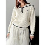 【FILA別注】セーラーカラーラインニットプルオーバー | dazzlin | 詳細画像5 