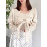 オフホワイト | 片結びニットビスチェ | dazzlin