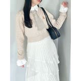 シャツドッキングケーブルニットトップス | dazzlin | 詳細画像7