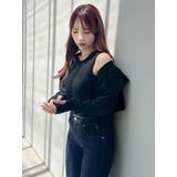 【吉田朱里】涼感加工ギャザーノースリリブトップス | dazzlin | 詳細画像31