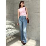 【吉田朱里】涼感加工ギャザーノースリリブトップス | dazzlin | 詳細画像40