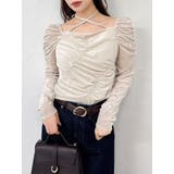 【セットアップ対応】フラワーシシュウベロアトップス | dazzlin | 詳細画像10 