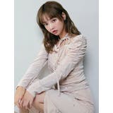 【セットアップ対応】フラワーシシュウベロアトップス | dazzlin | 詳細画像2 