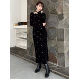 【セットアップ対応】フラワーシシュウベロアトップス | dazzlin | 詳細画像22 